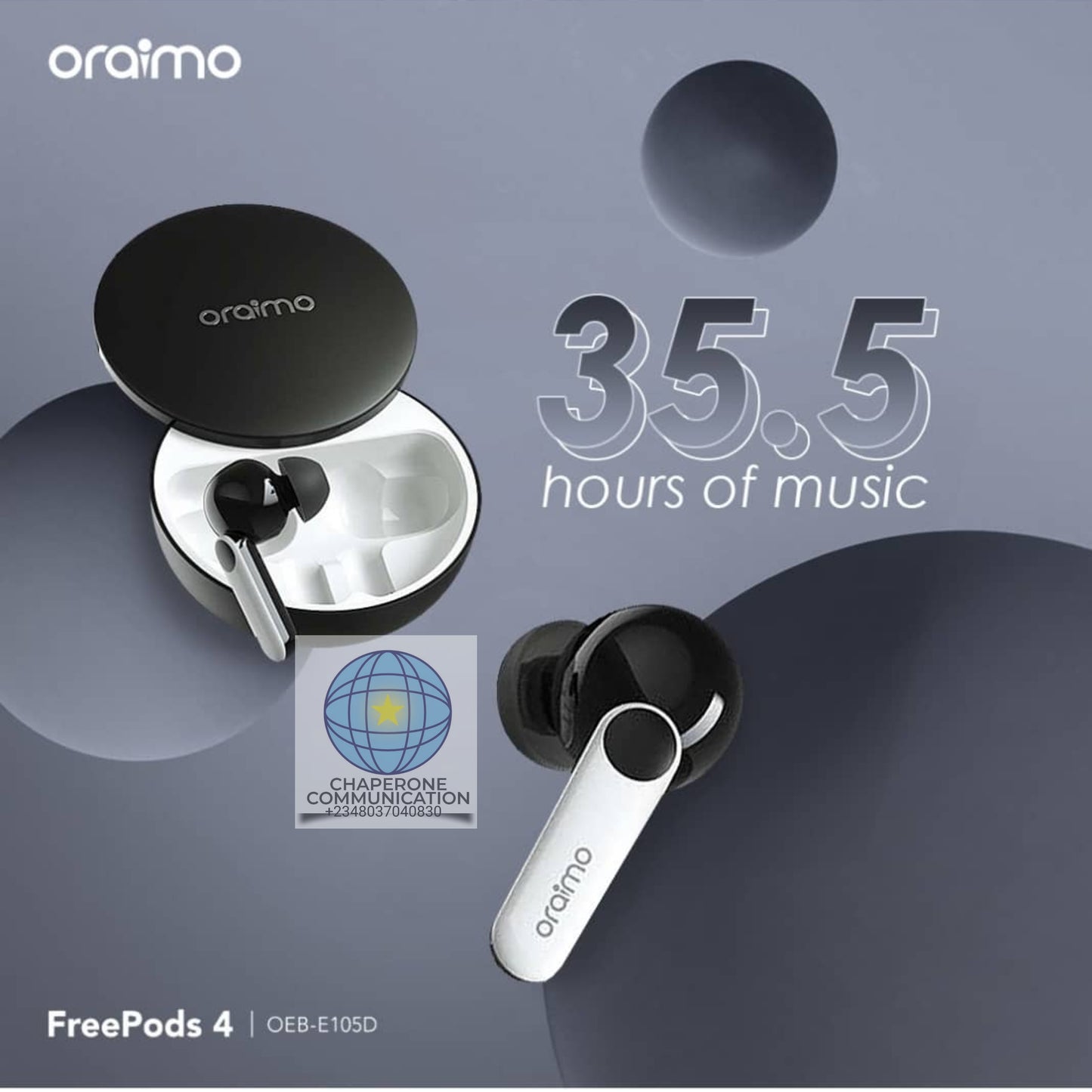 Oraimo Freepods 4 OEB-105D — ANC Wireless Earbuds | Hi-Fi Audio | Long Battery