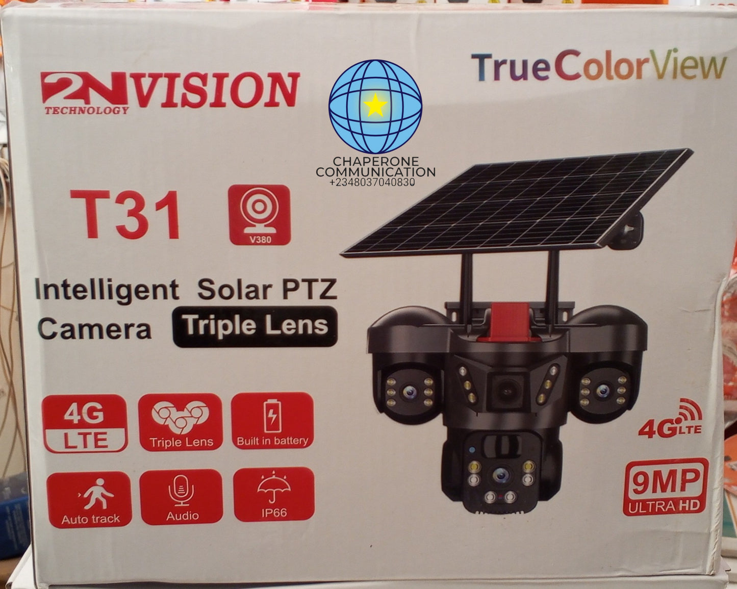 T31 3-Lens Solar CCTV Security Camera | Triple View Off-Grid Surveillance