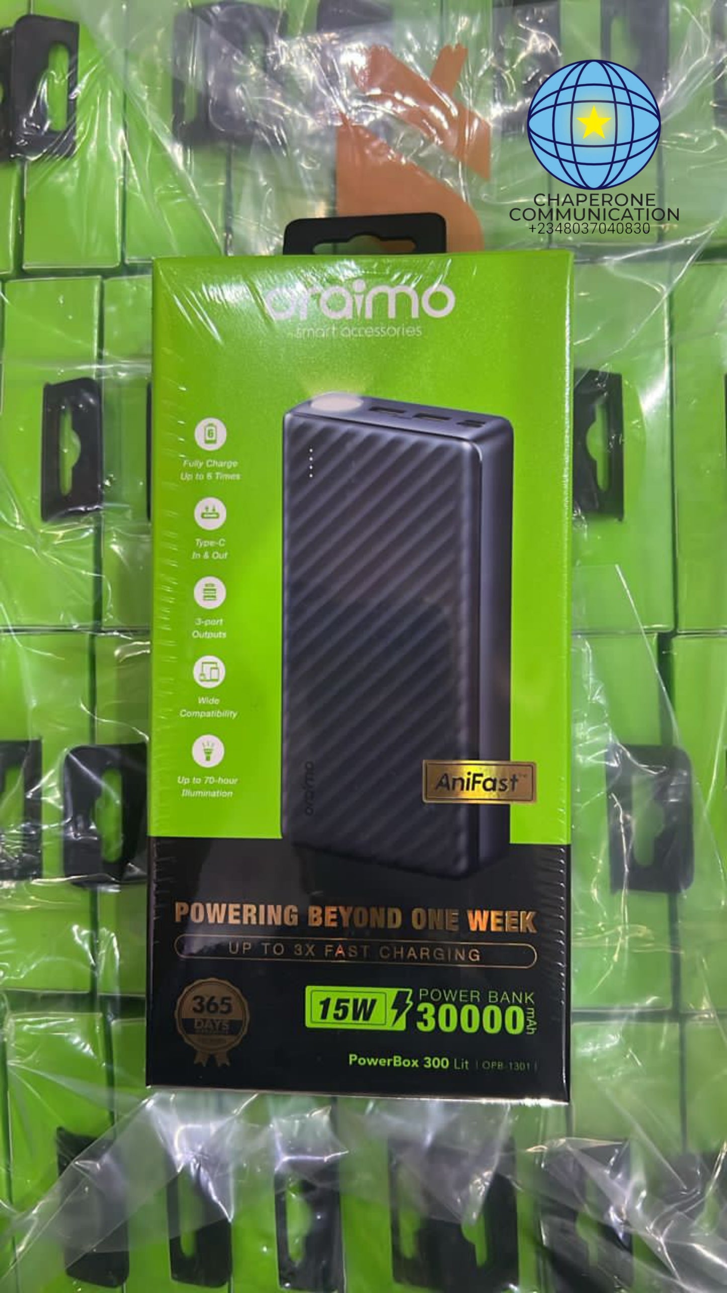 Oraimo Power Box 300 Lit 30,000mAh Power Bank — Fast Charging | OPB-1301