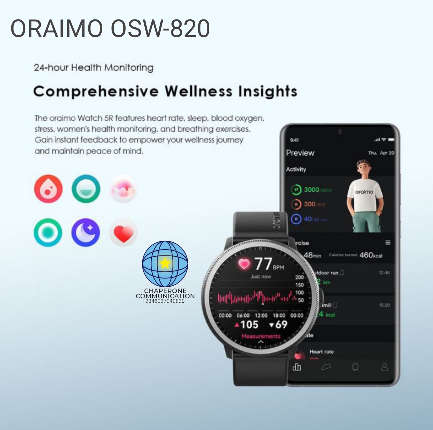 Oraimo Smart Watch 5R | OSW-820