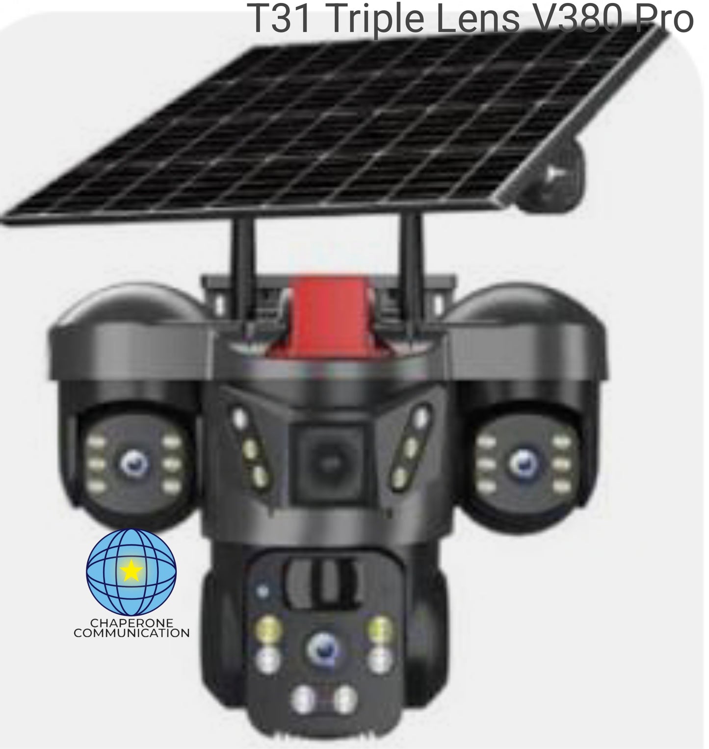 T31 3-Lens Solar CCTV Security Camera | Triple View Off-Grid Surveillance