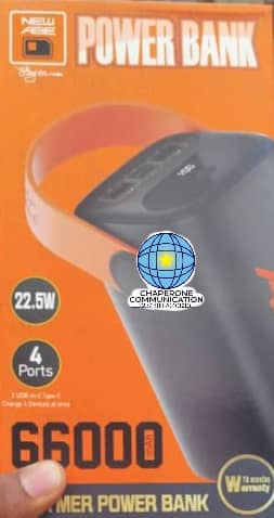 New Age Turbo Ultra 6 | 66,000mAh 22.5W Fast Charging Power Bank — LED Flashlight | Multi-Port