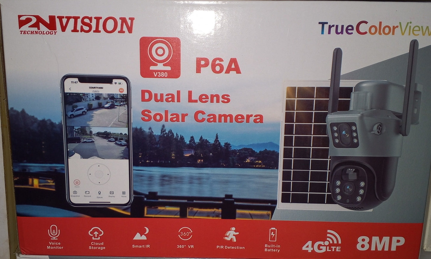 V380 Pro Double Lens WiFi Security CCTV Camera | 360° Dual View