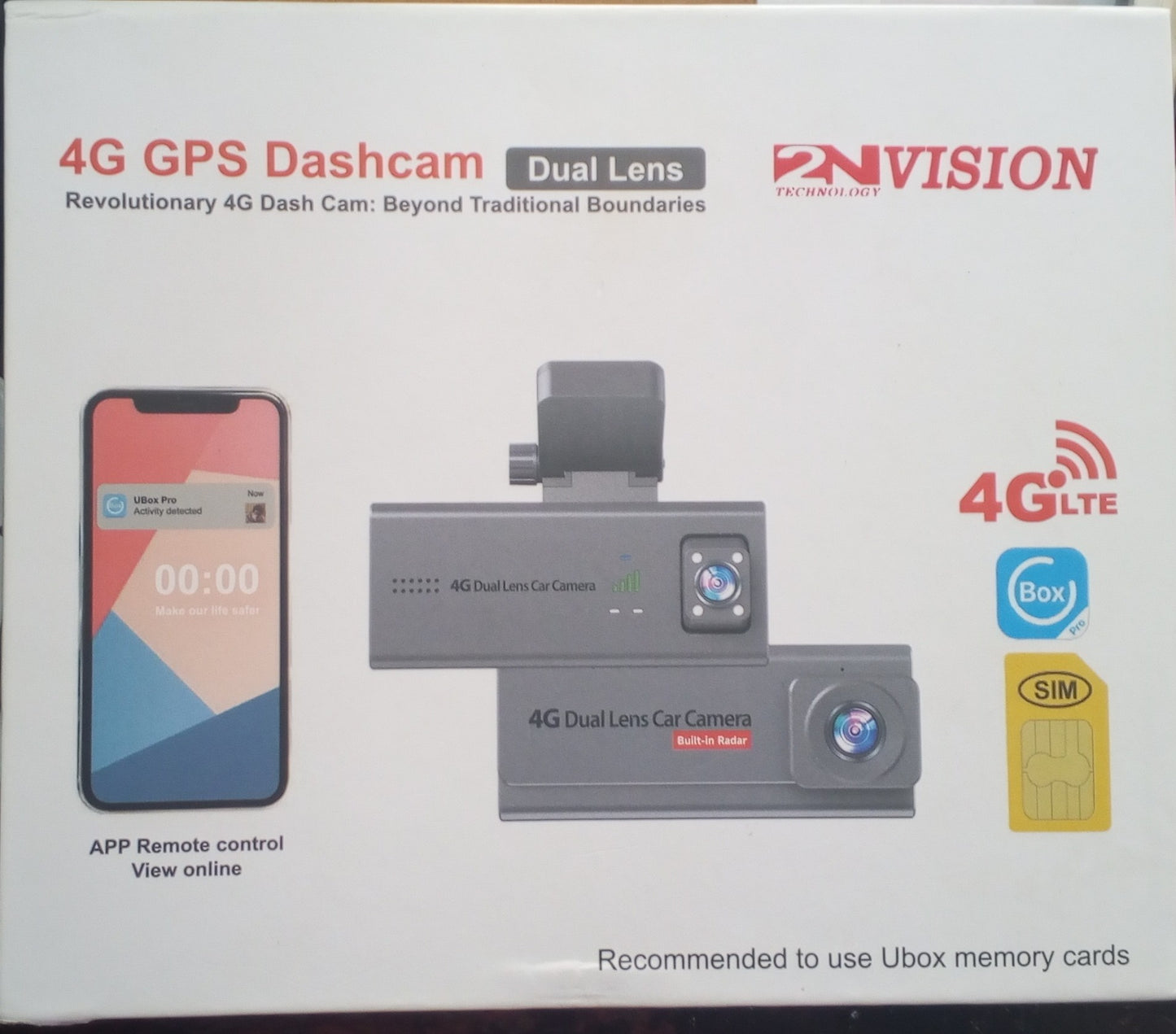 2N Vision 4G GPS Car Dashboard Camera | Live Tracking & HD Recording