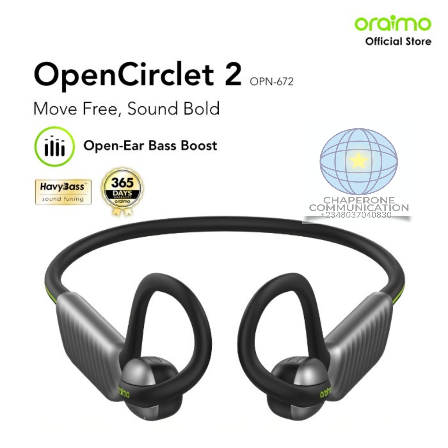 Oraimo OpenCirclet 2| OPN-672 Bluetooth Headphones