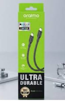 Oraimo Braid OCD-152CC — Type-C to Type-C Fast Charging Cable | Ultra Durable
