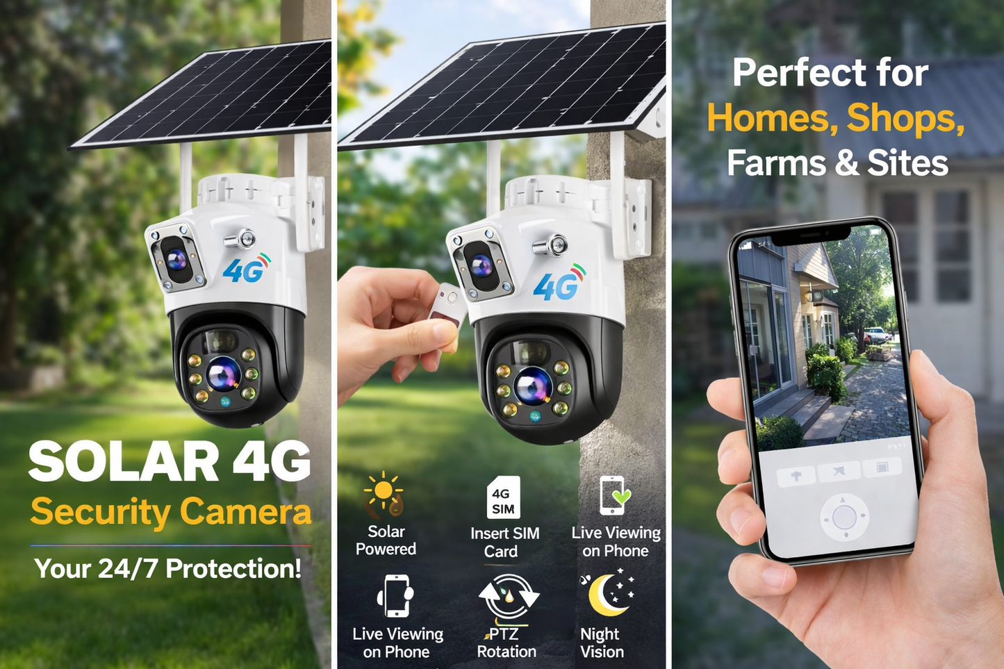 First Eagle V380 Pro Solar Dual Lens PTZ Security Camera | E380